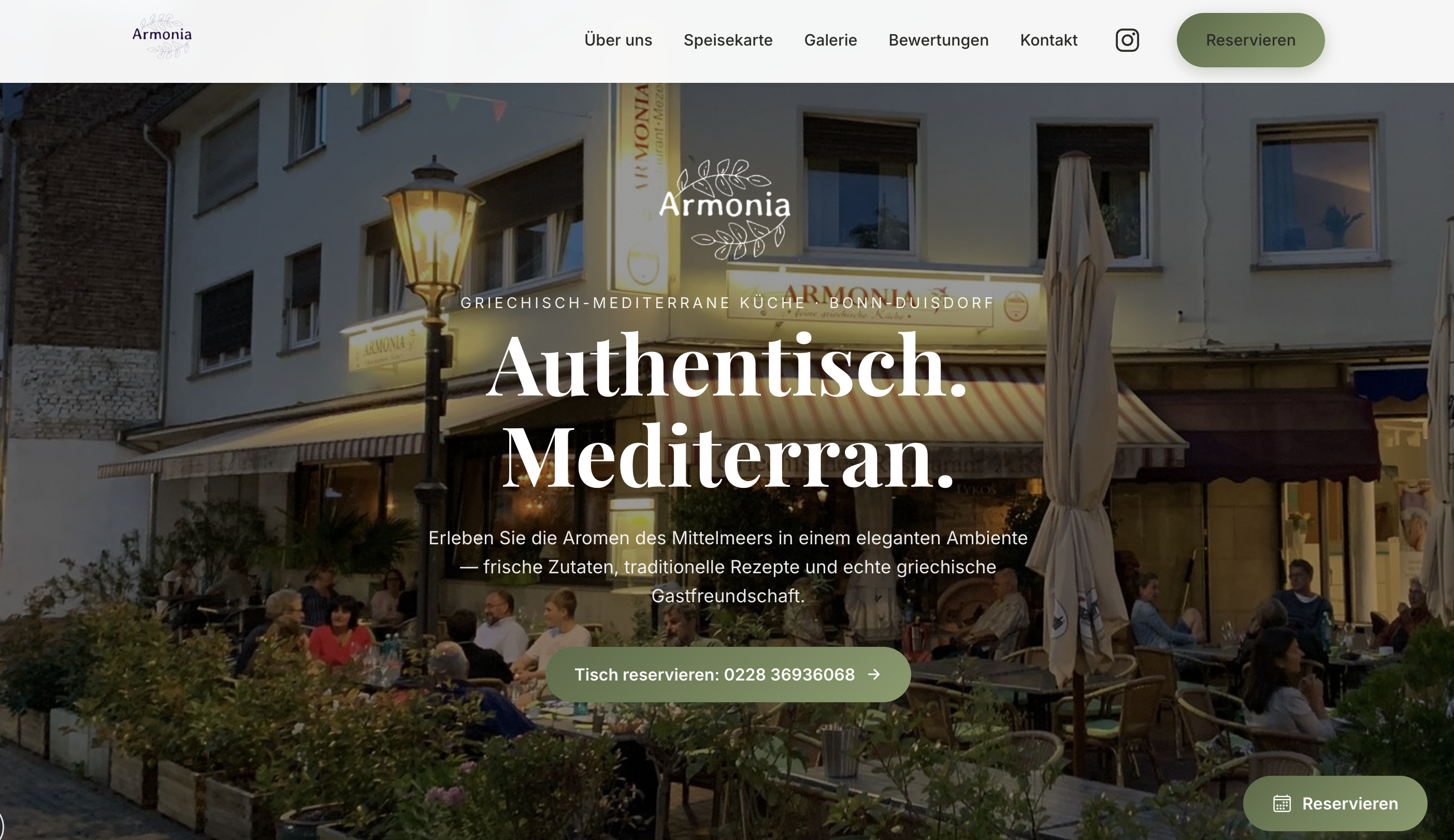 Web Development Referenz: Armonia Bonn